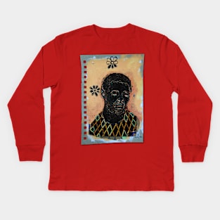 alternate universe Drake | Started From the Bottom | Portrait Lowbrow Pop Surreal Art | Cartoon Star | Mini Masterpieces | Original Oil Painting By Tyler Tilley Kids Long Sleeve T-Shirt